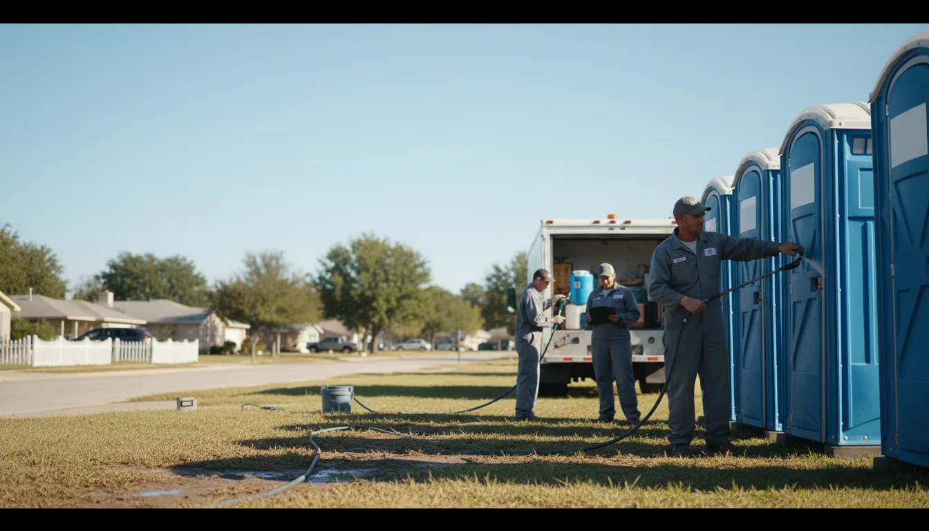 Long-Term Portable Toilet Rental in Pointblank, TX near me